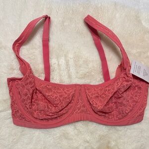 Auden Coral Lace Underwire Bra